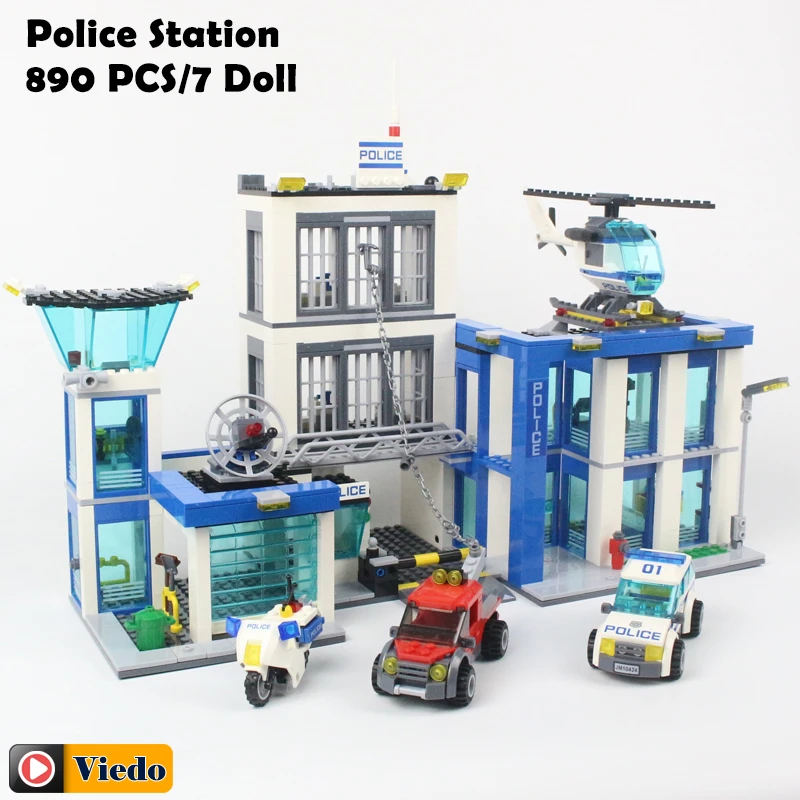 Bela City Police Station Motorbike Helicopter Model Building Bricks Kits Compatible With Legoe City Blocks Aliexpress