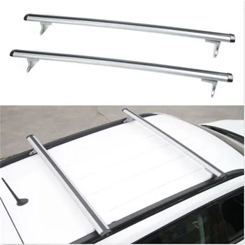 

2pcs Car Aluminum+ABS Silver Luggage Carrier Top Roof Rack Cross Bars Fit For Jeep Compass 2017 Car-Styling Car Accessories