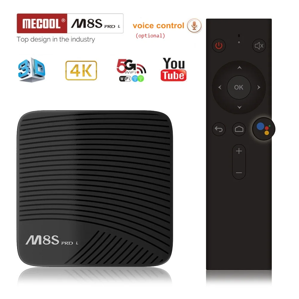 

Mecool M8S PRO L Voice Control TV Box Amlogic S912 Smart Android 7.1 Wifi Set Top Box Bluetooth 4K HD Media player 3G RAM 16G