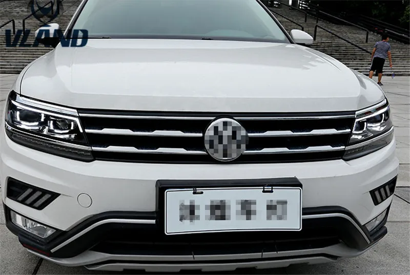 VLAND Заводская фара для Tiguan светодиодный головной светильник с ангельскими глазами светодиодный DRL H7 ксеноновая лампа для Tiguan головной светильник