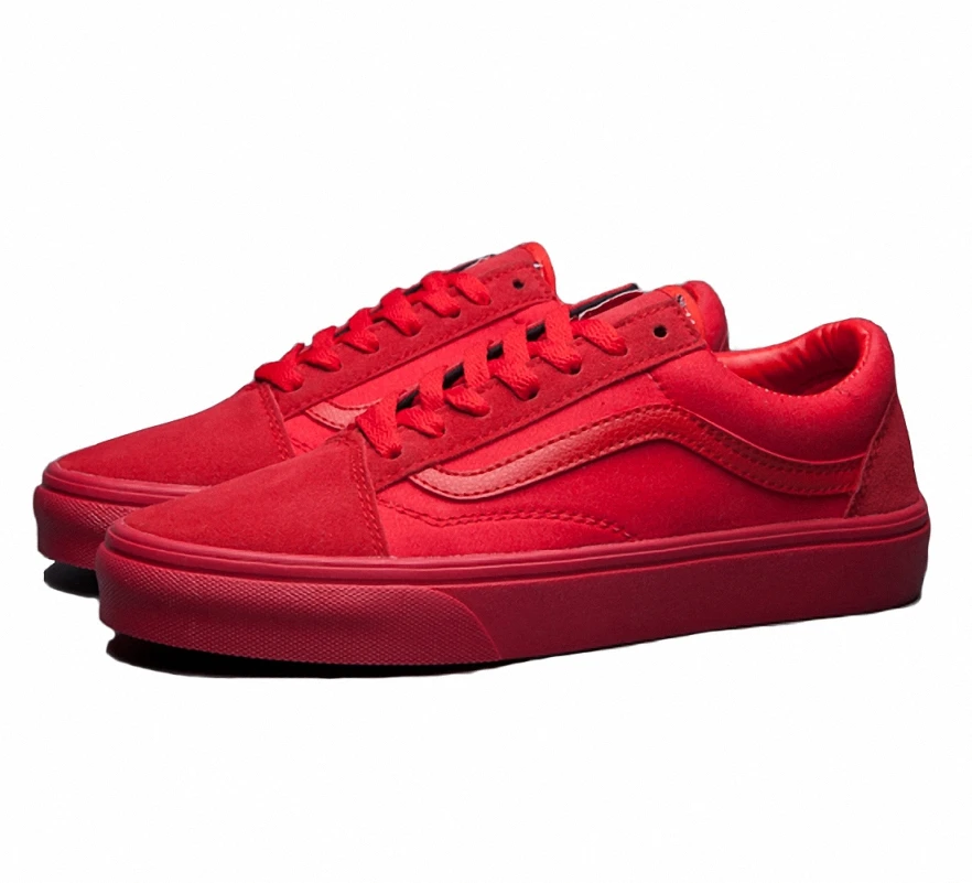 all red van shoes