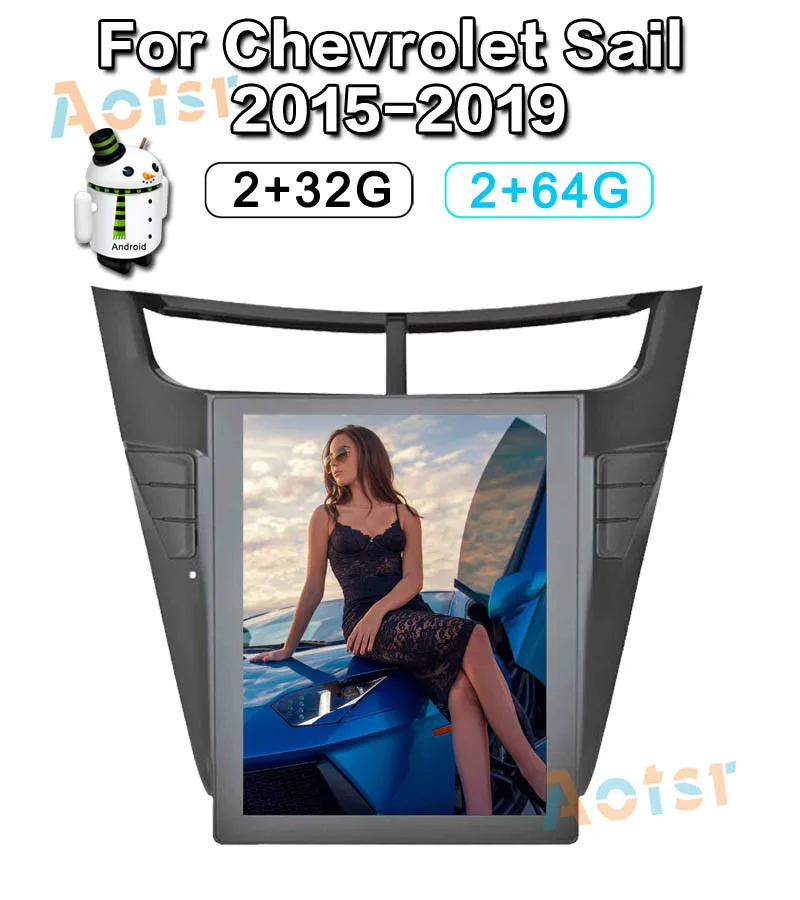 Discount Big screen Tesla style head unit Android 7.1 car multimedia Player For CHEVROLET Sail 2015+ car gps autoradio  stereo no dvd BT 7