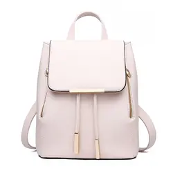 Для женщин рюкзак из искусственной кожи розовый черный, белый цвет рюкзаки для девочек-подростков Школа Книга сумка дешевый рюкзак Прямая