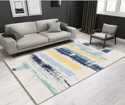 

Colorful Patched Geometric Parlor Living Room Decorative Carpet Floor Foot Door Yoga Mat Pad Bathroom Kitchen Area Rug Rectangle