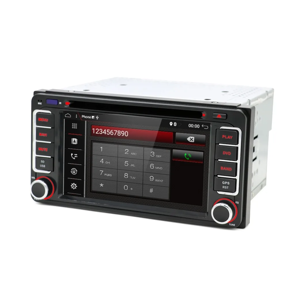 32G четырехъядерный Автомобильный dvd android 9,0 двойной din gps навигация Wifi+ Bluetooth+ радио для Toyota Hilux Camry Corolla Prado RAV4