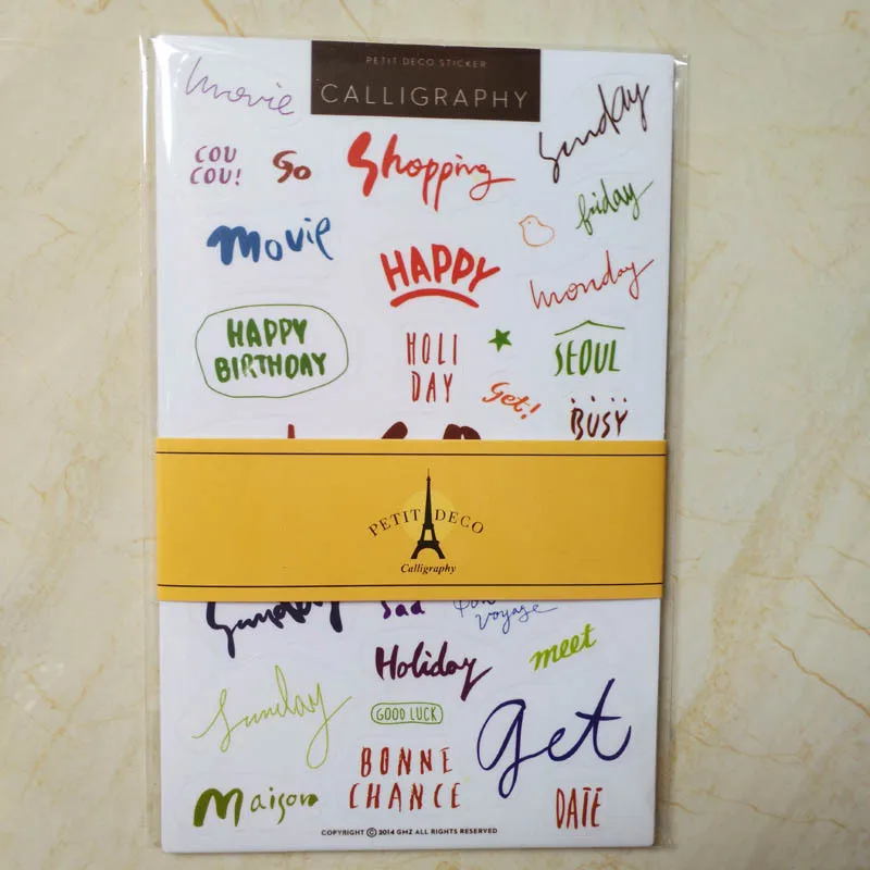 

8Pcs/lot Multifunction Creative Art Words English Words Albums Sticker Decorative Transparent Handmade Diary Album Sticker