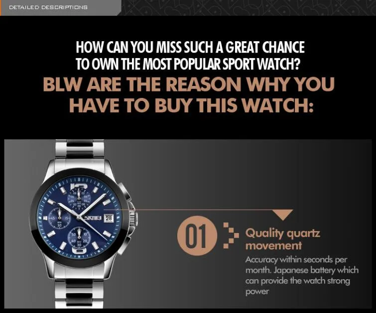 SKMEI Brand Men Dress Watches Top Brand Luxury Multifunction Sports Quartz Watch Waterproof Clock Men Relogio Masculino
