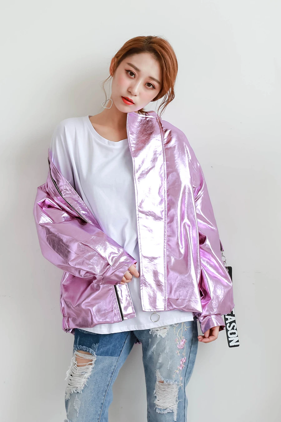 2017-Autumn-New-Metal-Barbie-Pink-Silver-Hologram-Punk-Hip-Hop-Loosen-Jacket-Casual-Women-Men (6)