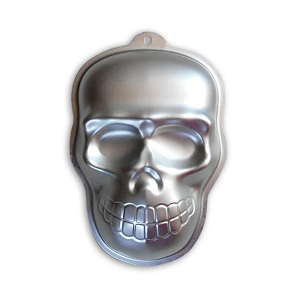 Buy ROSENICE Halloween Aluminum Skull Head Cake Chocolate Fondant Candy Mold