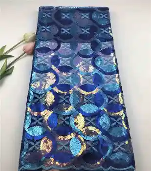 

Nigerian Lace Fabrics Sequins lace fabric net lace fabric 2019 Sequins, fabric for haute couture dress RV471