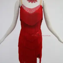 Стиль латинского танца костюмы старшие сексуальные камни кисточкой платье латинского танца для женщин платья латинского танца S-4XL LD-1044