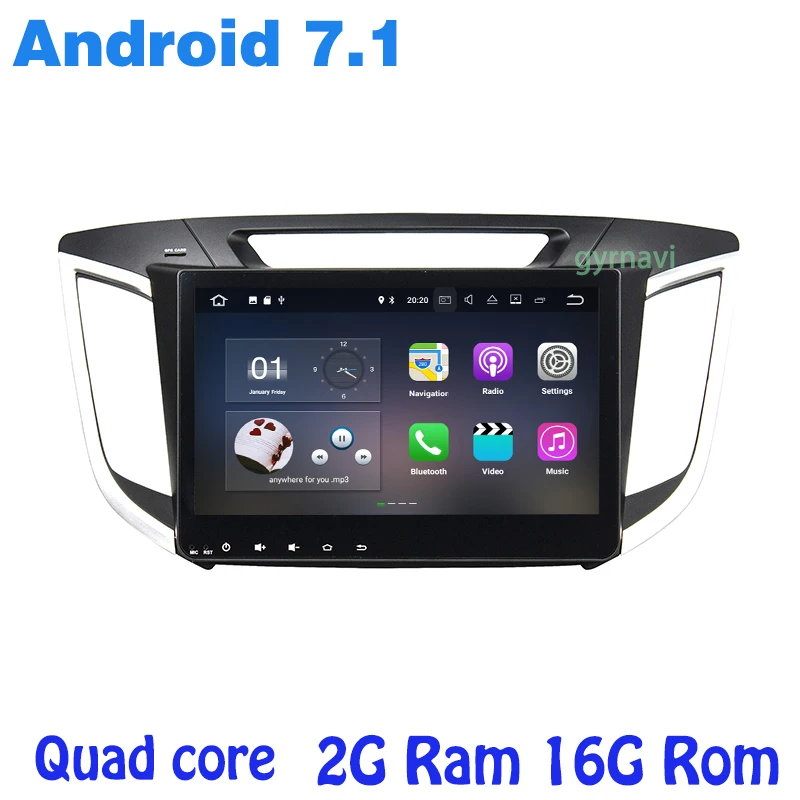 Quad core Android 7 1 font b Car b font radio gps player for Hyundai IX25