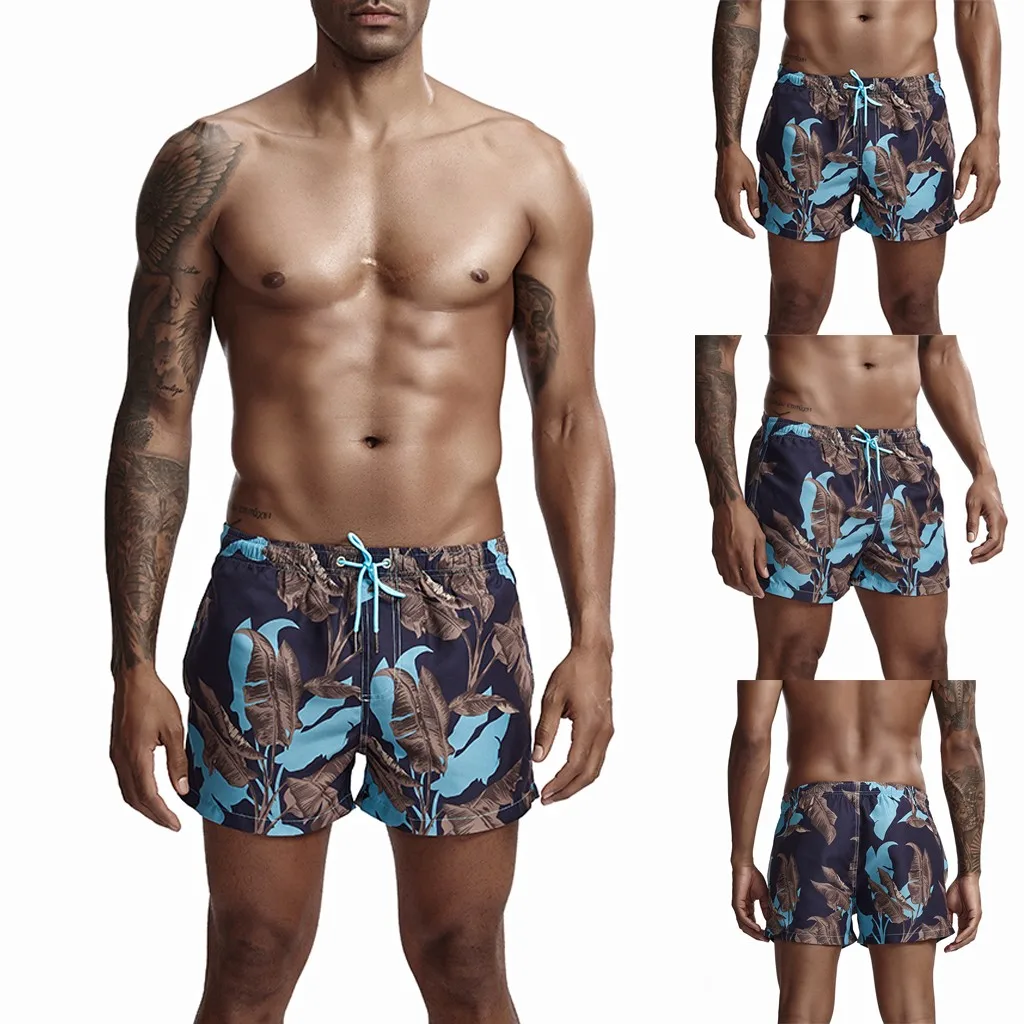 Feitong мужские летние новые стильные модные шорты с принтом и Пляжные штаны спортивные шорты Мужская одежда Повседневная