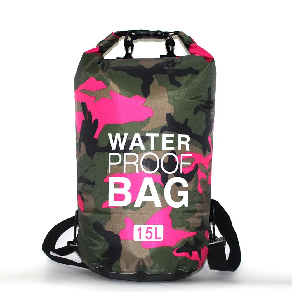 Camouflage Waterproof Dry Bag 2L 5L 10L 15L 20L 30L Rafting Drifting Canoe Travel Kit Pouch Storage Bag  (24)