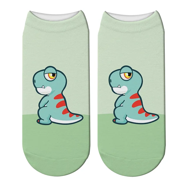 Harajuku 3D Printed Dinosaur Cartoon Socks Women Cute Jurassic