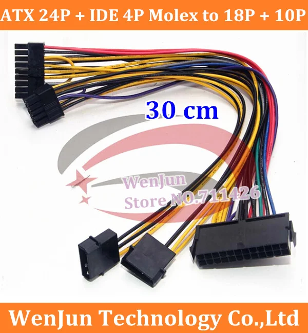Лидер продаж новинка 30 см материнская плата ATX 24P + IDE 4P Molex до 18P 10P преобразователь