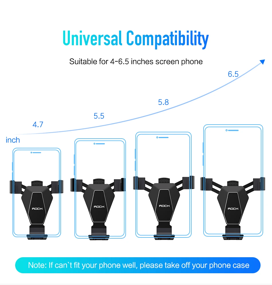 ROCK универсальный металлический Автомобильный держатель для телефона для iPhone X XS 8 7 для Xiaomi huawei samsung с креплением на вентиляционное отверстие для смартфона
