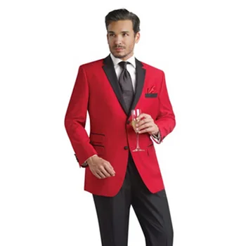 

Brand New Groomsmen White/Red/Navy Blue/Grey Men Suits Wedding Best Man Wedding Tuxedos (Jacket+Pants+Tie+Hankerchief) V26