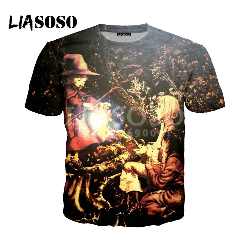 LIASOSO повседневное 3D принт для женщин мужчин Berserker стильная футболка с круглым вырезом летняя футболка хип хоп пуловер Harajuku короткий рукав X0834