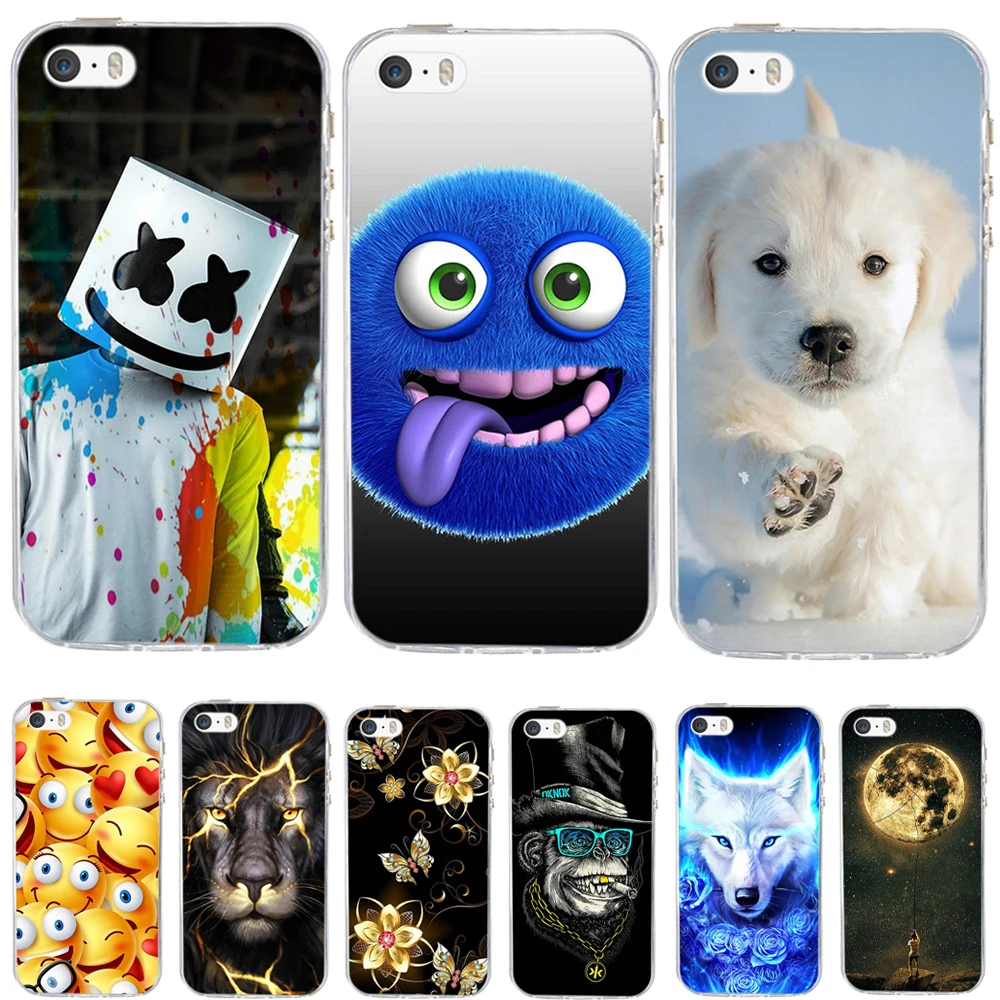 

Case For iphone 5 5s SE Case Cover Silicone 3D TPU Coque for Iphone 6 6s Case Silicone Cover Coque for Iphone 6s 5 s Cover Funda