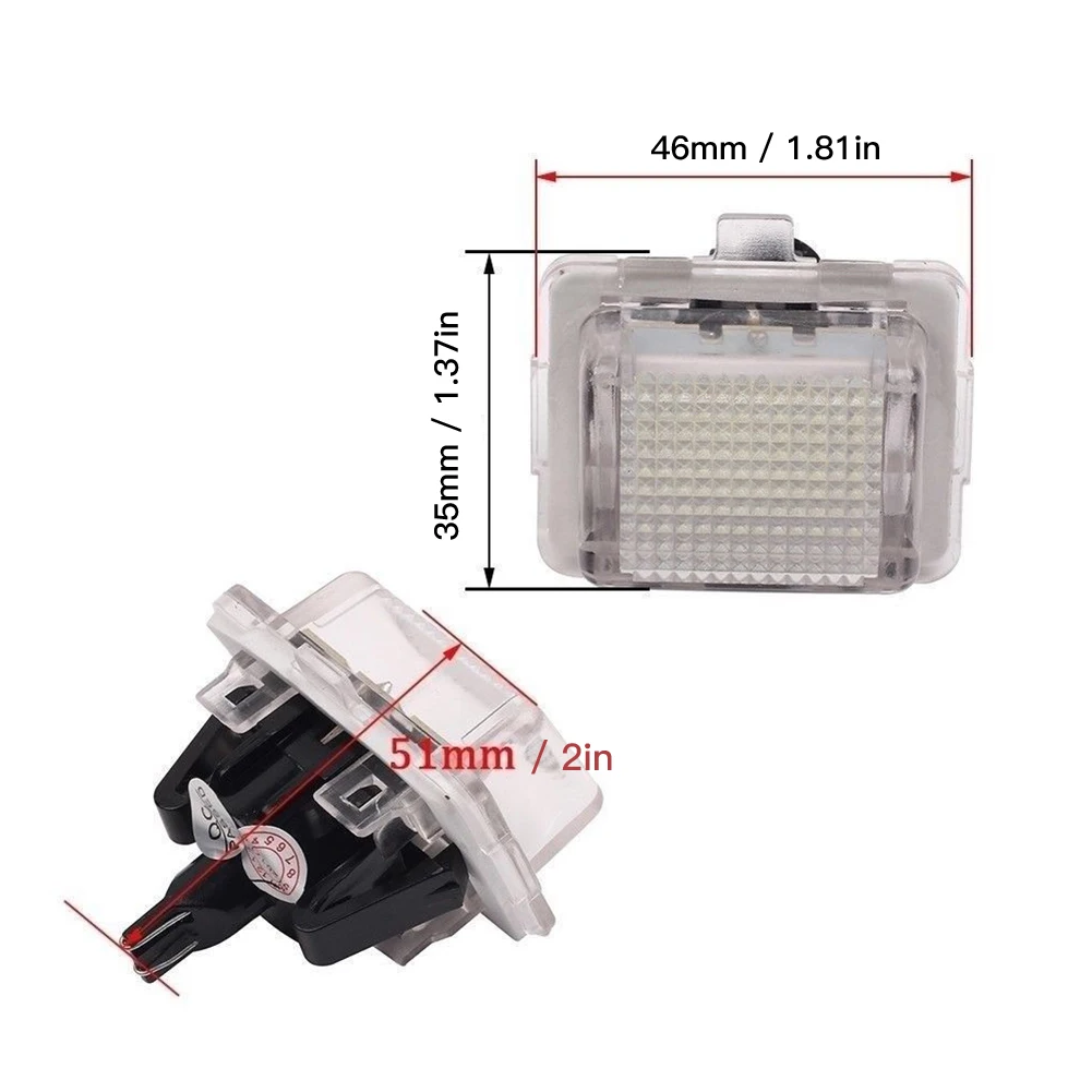 2 шт. SMD светильник для номерного знака, комплект для Mercedes W204 W212 C207 C216 W221, автомобильные фары для номерного знака, внешние аксессуары