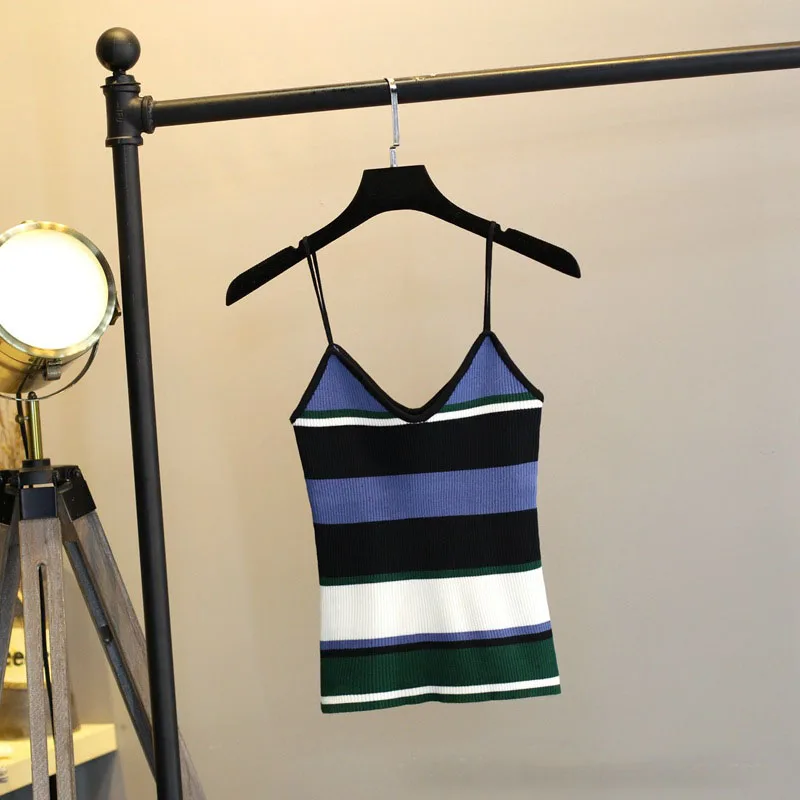 Fashion Sexy Strape Contrast Tube Top Summer Underwear Sexy V Neck Top Backless Female Chic Short Tube Tops One Size