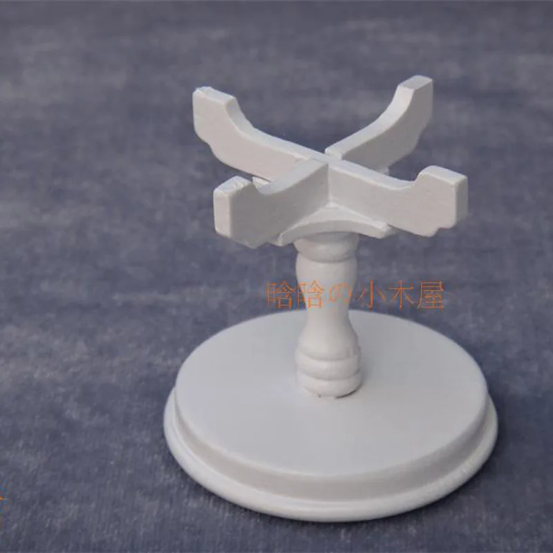 mini dollhouse mini Round Coffee Table end Table dollhouse furniture wooden white color baby toys mini dollhouse mini Round Coffee Table end Table dollhouse furniture wooden white color baby toys