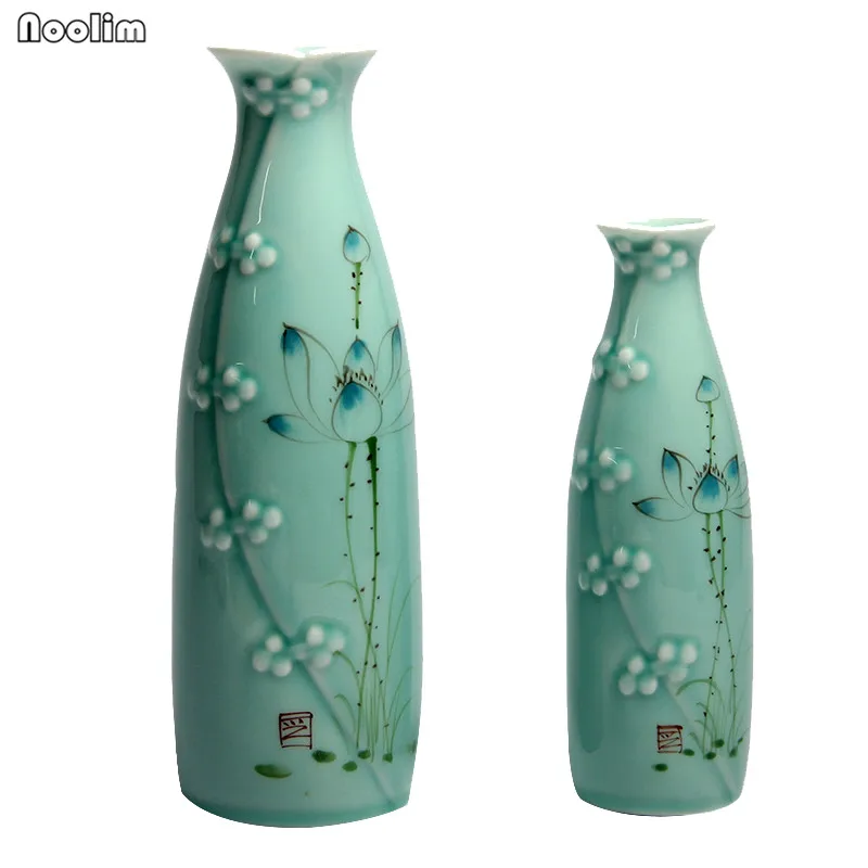 NOOLIM Celadon ваза креативная Cheongsam ваза для цветов Современная китайская древняя ваза Scindapsus гидропонный контейнер украшение дома