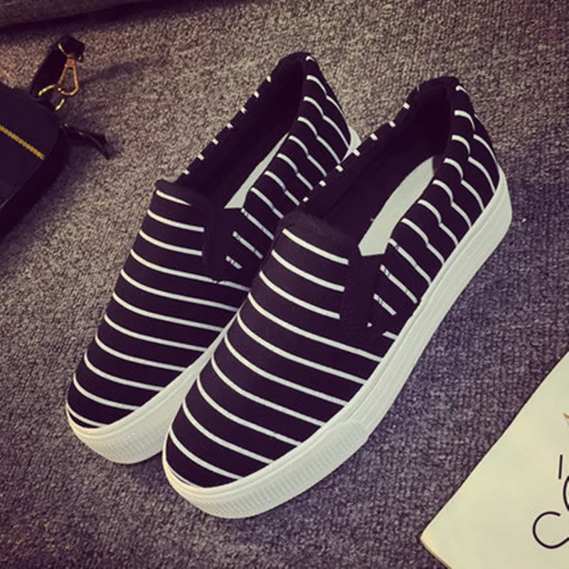 Moda 2018 White Zapatos black Mujer Verano Mocasines Primavera Las De Blanco Casual Transpirables Negro Nuevo Plataforma Lona Mujeres HIxwF7qI