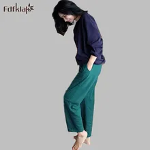 Fdfklak, пижамы для женщин, весна-осень, хлопковые пижамы, набор, Дамская одежда для сна, пижама Femme Pijama Feminino, 2 стиля, домашняя одежда E0844