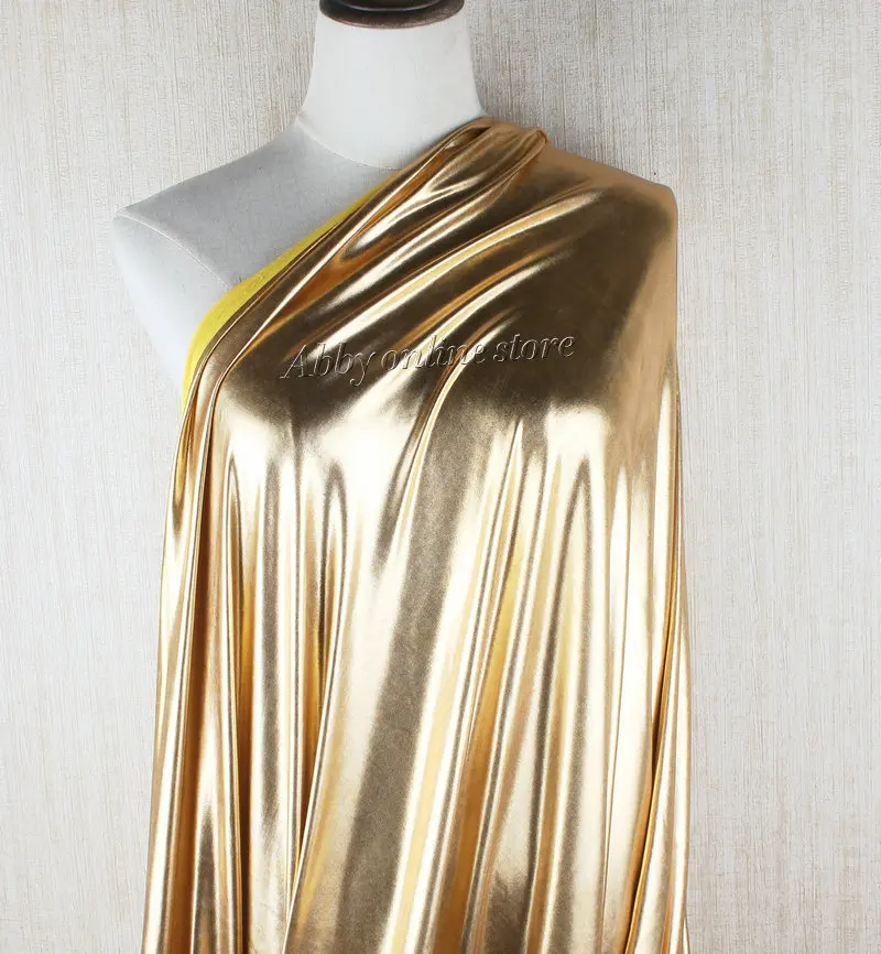 

Shiny Lycra spandex fabric bronzing / dance stage / special wedding costume fabric DIY stage cosplay costume Dress 150*50cm