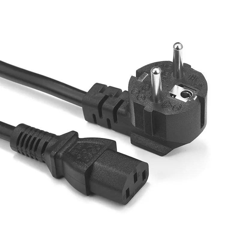 

EU Power Extension Cable European IEC C13 Power Lead Cord 1.5m 5ft 16AWG For Desktop PC Computer Monitor PSU Antminer LCD TV