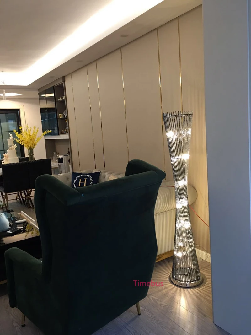 Винтажная напольная железная лампа украшение гостиной стоящая Лампа Абажур для диван в спальню торшер ночной европейский свет
