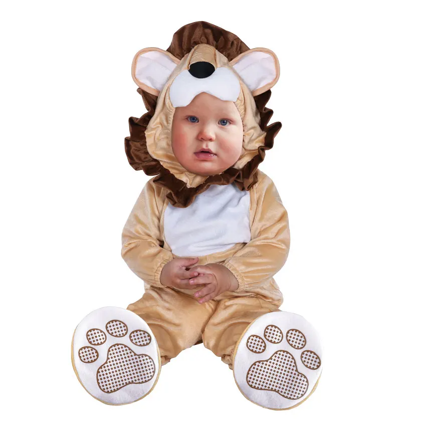 

Infant Toddler Lovable Animal Lion Costume for Baby Boys Girls Halloween Purim Party Carnival Costumes Jumpsuit Bodysuit