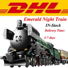 In-Stock Modular LEPIN 21005 1085Pcs Technic Series Emerald Night Train Model Building Kits Minifigures Block Bricks Toys 10194