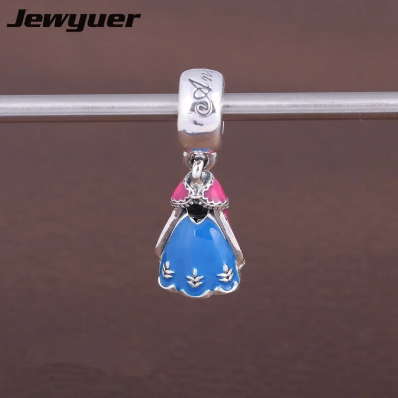 

Enamel Dress charms 925-sterling-silver pendants for jewelry making fit Brand Bracelets necklace DIY Jewelry making Fine jewelry