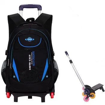 

Removable Boys Trolley Backpack Schoolbag Children Orthopedic Backpack Girls School Backpack Kids Travel Bag Mochila Infantil