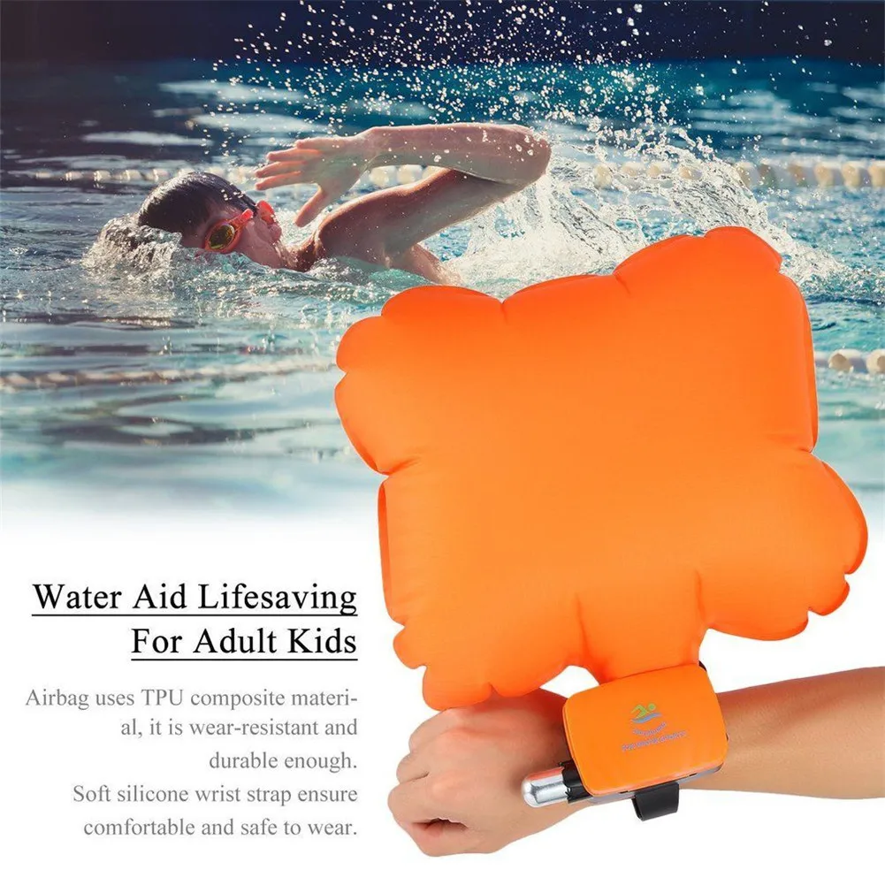 

Wearable Wristband Water Safety Wrist Life Buoy Escape Lifesaving Self Rescue Bracelet Lifesaving Buoyancy With CO2 Air Bottles