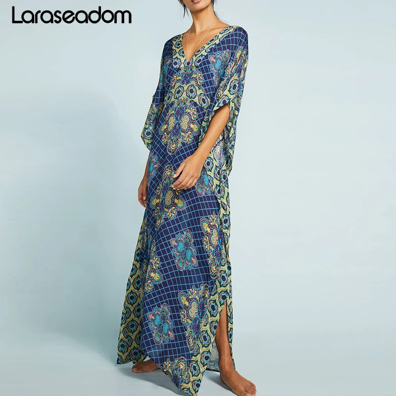 

2019 Long Cotton Beach Cover up Pareos de Playa Mujer Beach Kaftan Plus size Bikini Cover up Robe Plage Sarong Beach Tunic#N169