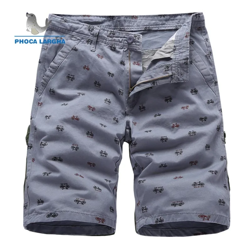 Мужские шорты Карго Новые однотонные повседневные шорты с принтом х/б мужские шорты свободные высококачественные короткие мужские брюки