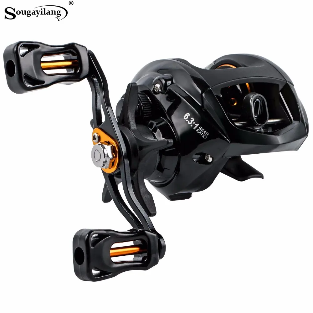 

Sougayilang 6.3:1 Baitcasting Reel Wheels Strong Drag Power 13BB Right/Left Handed Carp Fishing Reel Max Drag 8kg Fish Tracking