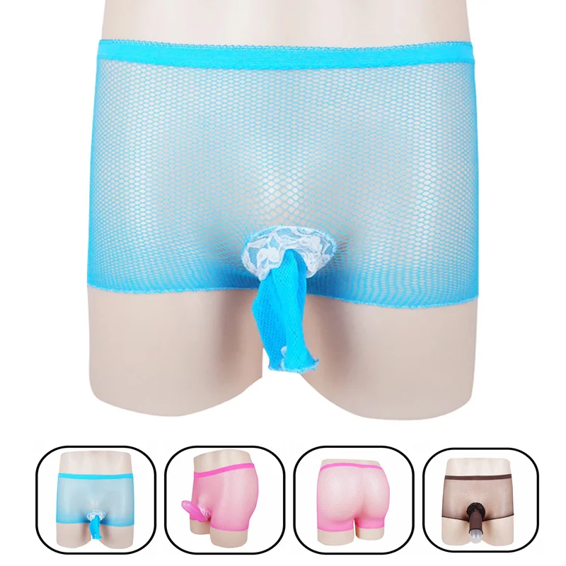 

Sexy open sleeves open/close flat feet briefs jockstrap gay Selling Men Underwear Transparent Net Mesh Bikini