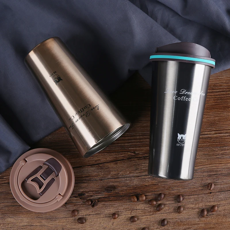500 мл одеколона кружку кофе термос с крышкой thermocup печать нержавеющей стали
