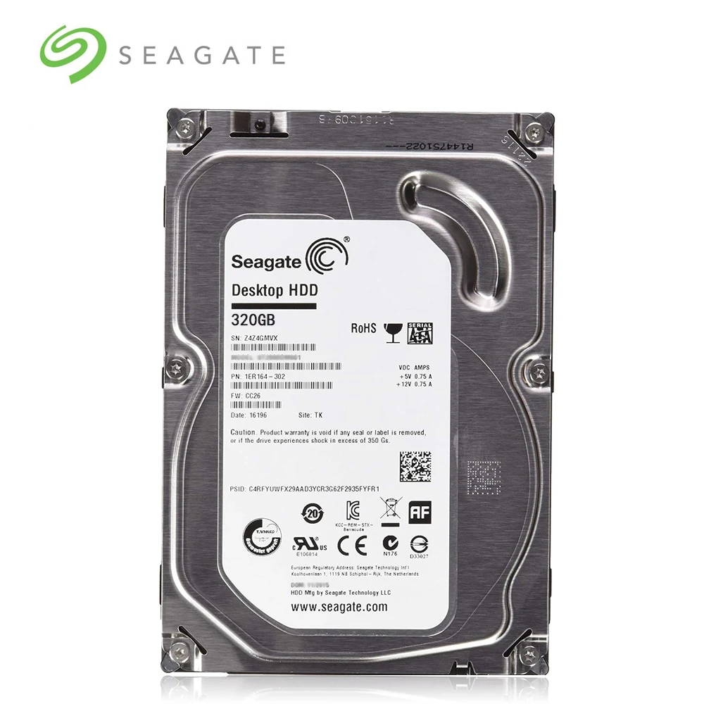 

Seagate Brand 320GB Desktop PC 3.5" Internal Mechanical Hard disk SATA 3-6Gb/s HDD 320 GB 7200 RPM 8 MB / 32 MB Buffer