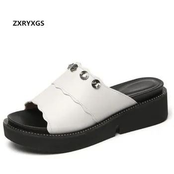 

2019 Summer New Fashion Rhinestone Women Sandals Platform Wedges Women Slipper Large Size Comfortable Non-slip Women Shoes