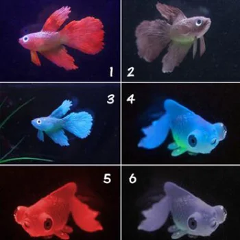 

2 pieces / pack Fish tank decoration simulation Small goldfish fish aquarium landscaping Rubber soft body small fake fish