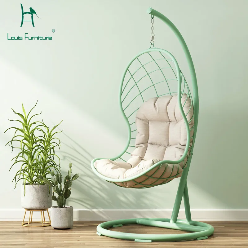 Buy Louis Fashion Patio Swings Iron Art Nordic Indoor