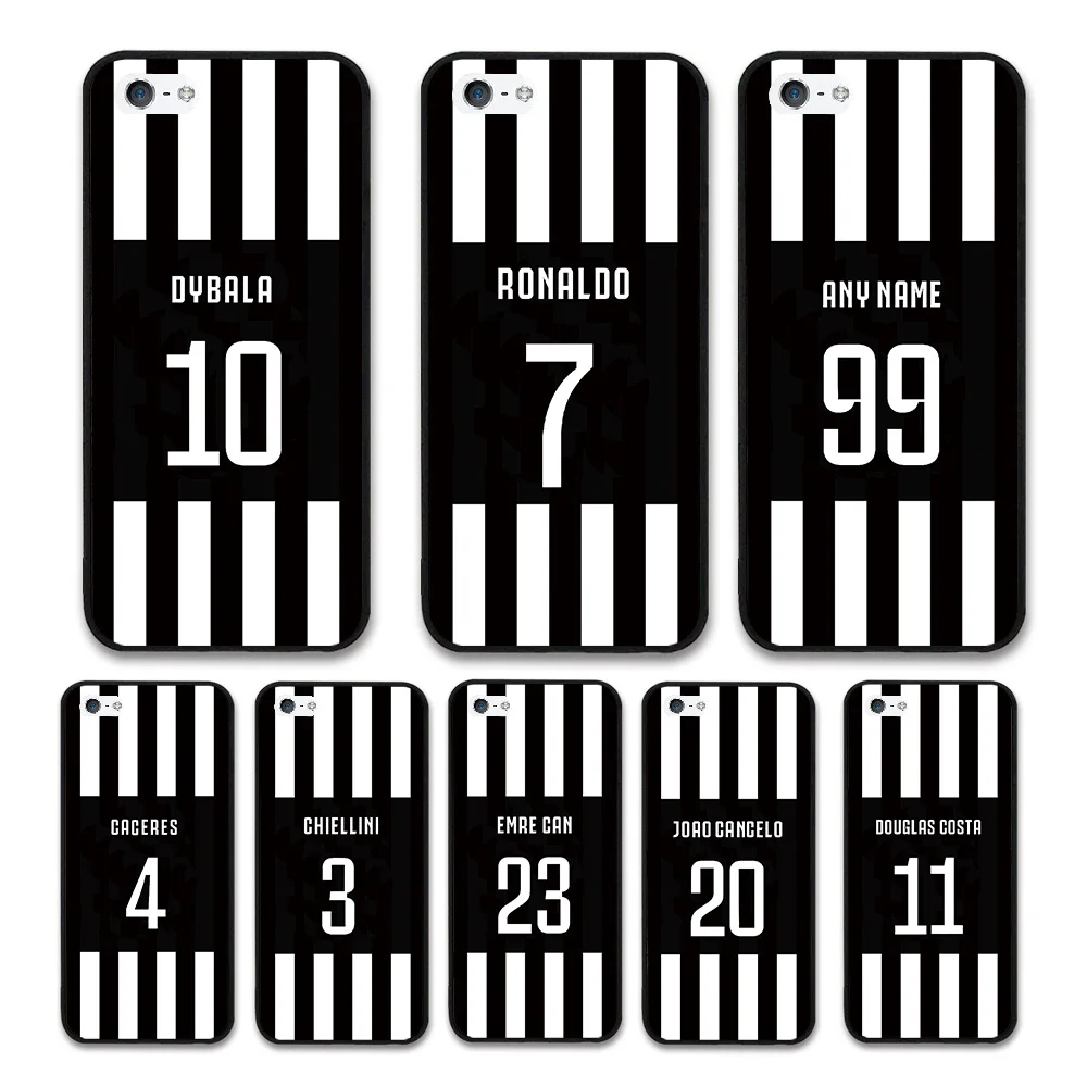 

European Football RONALDO DYBALA KEAN juven FC Jersey style Custom Names and Numbers case for Apple iPhone 5 OR 5S Phones cases
