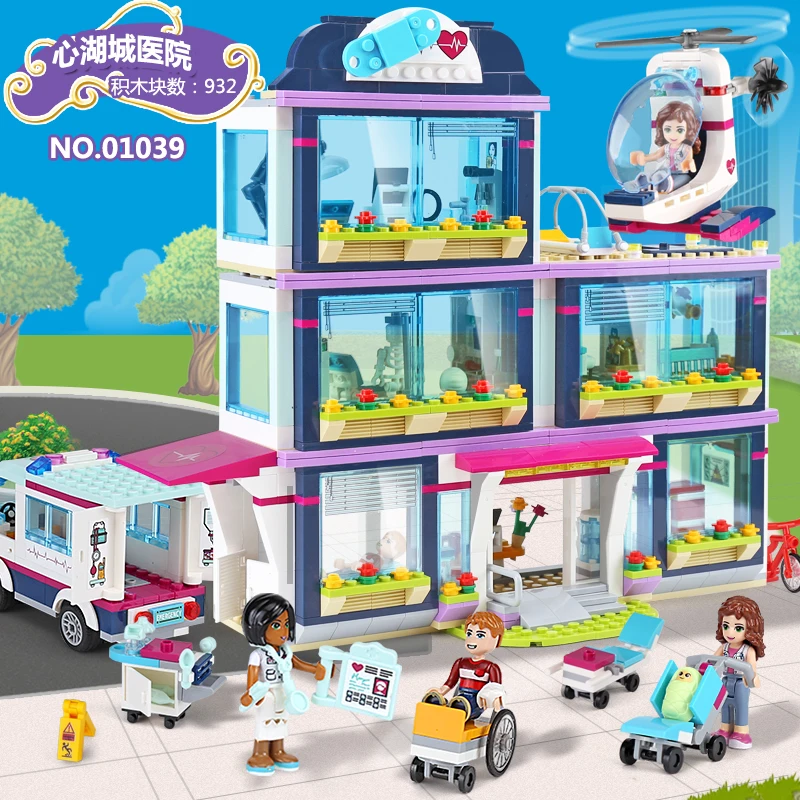 

Lepin 01039 Genuine 932Pcs Girl Series The Heartlake Hospital Set 41318 Building Blocks Bricks Christmas legoINGlys Gift