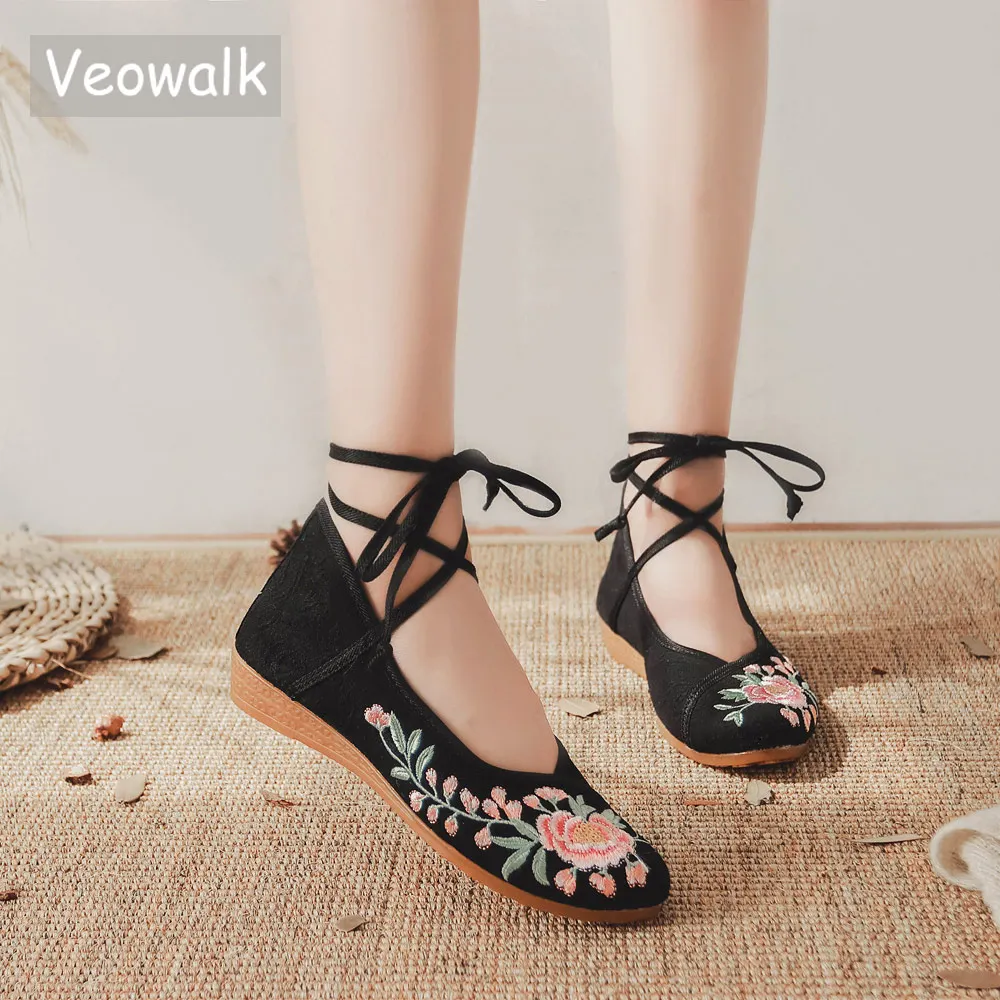 embroidered ballet flats